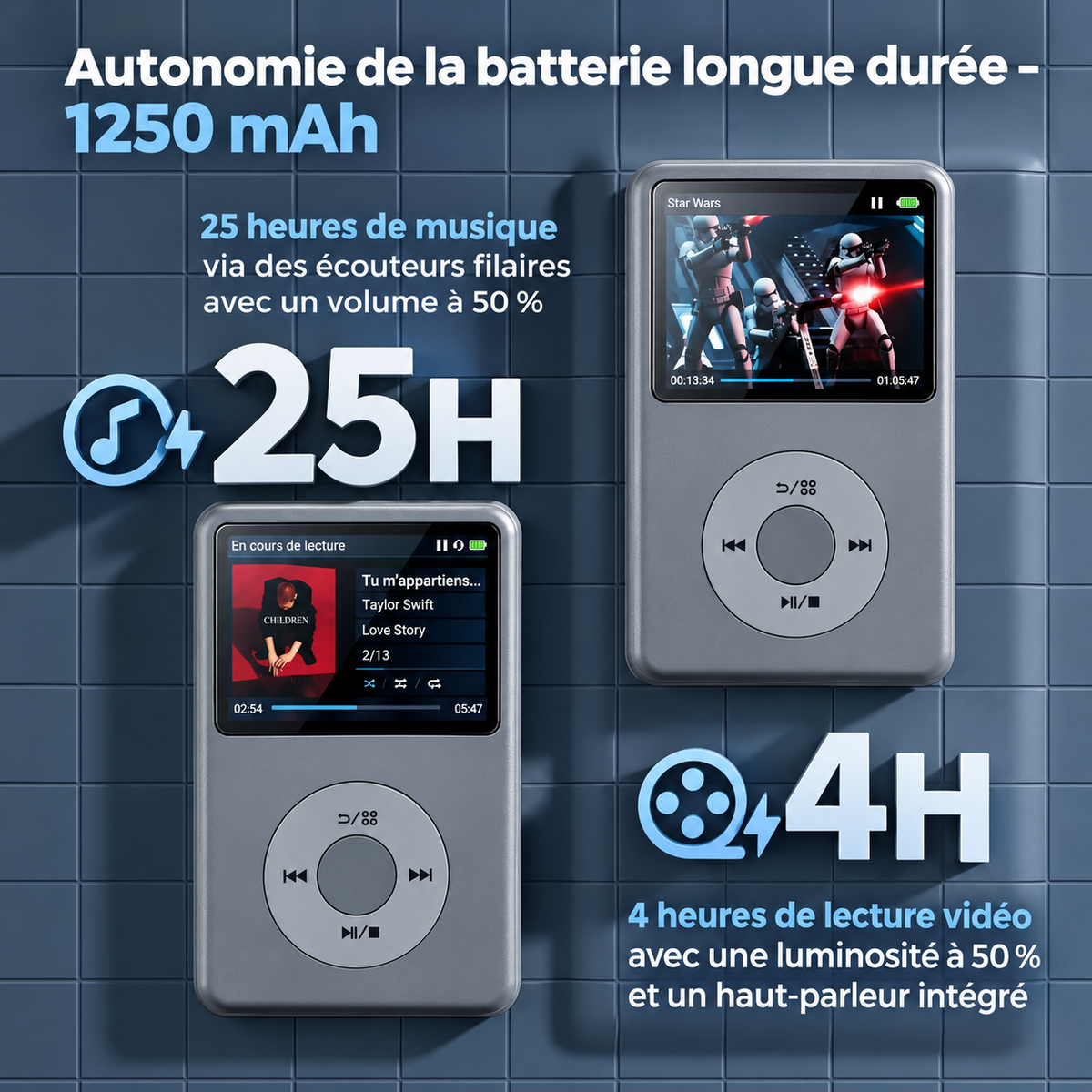 Lecteur MP3 128 Go